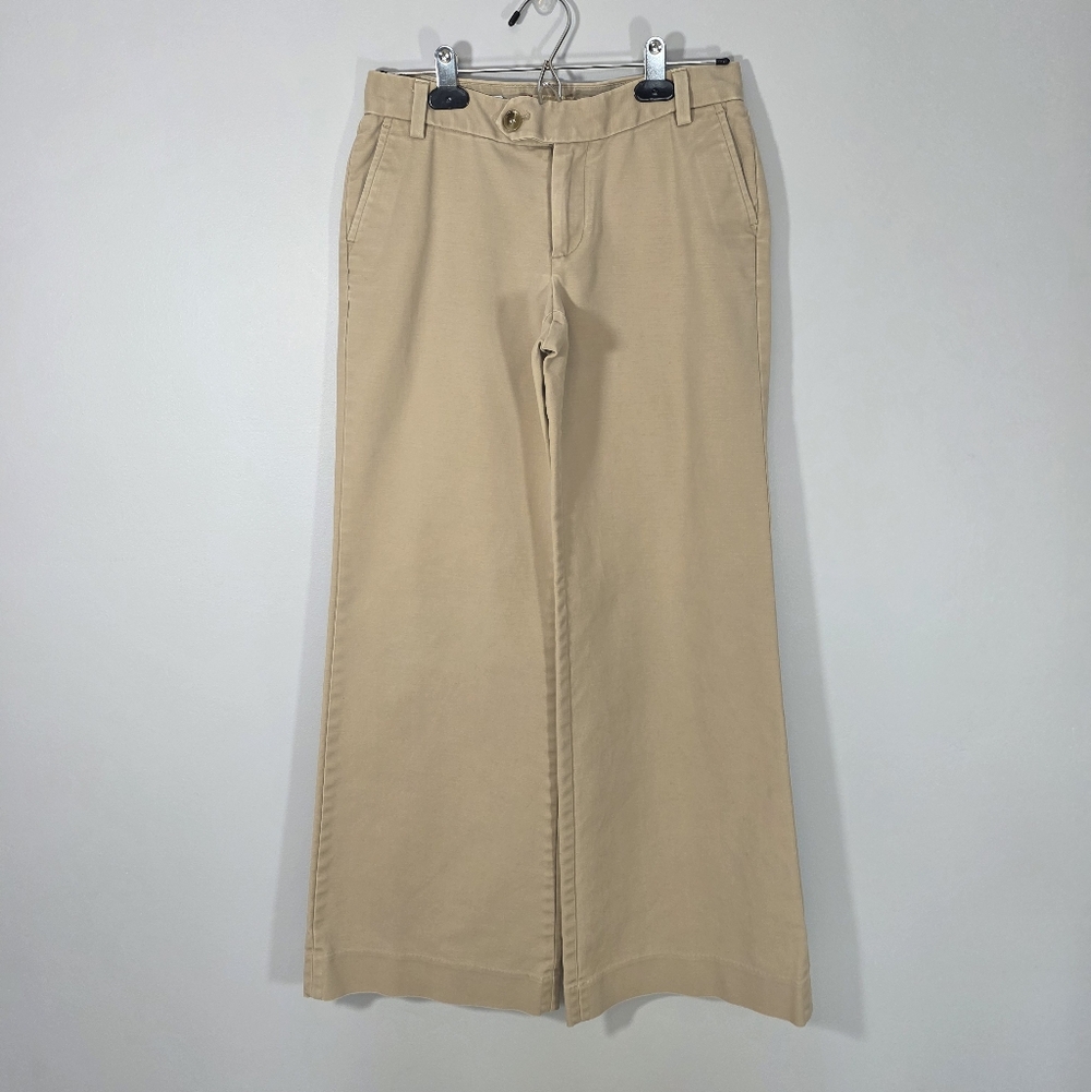 GAP Stretch Favorite Wide-Leg Trousers Tan 28.5 Inseam